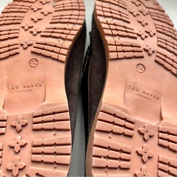 Ted Baker London Brown Suede Loafer Shoes Leather Fringe Men’s Size EU 42 US 9 - Picture 12 of 15